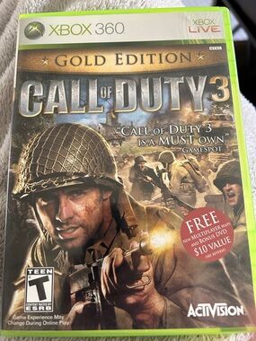 Call of Duty 3 Gold Edition (Xbox 360) - Activision - Green Case